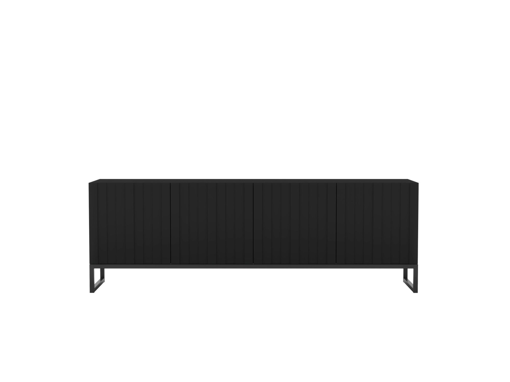 Szafka RTV Czarna Matowa, Loft, Glamour 150cm, Dobra Cena, Sklep Online