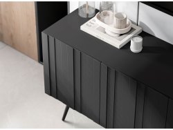 Szafka RTV Czarna Matowa, Loft, Glamour 150cm, Dobra Cena, Sklep Online