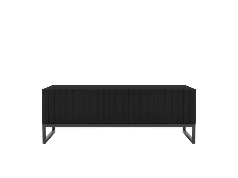 Stolik Kawowy Glamour ELPIS 110 cm, Czarny Mat, z Ramą, Dobra Cena, Sklep Online | Meble Lindner