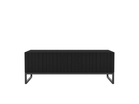 Stolik Kawowy Glamour ELPIS 110 cm, Czarny Mat, z Ramą, Dobra Cena, Sklep Online | Meble Lindner