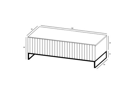 Stolik Kawowy Glamour ELPIS 110 cm, Czarny Mat, z Ramą, Dobra Cena, Sklep Online | Meble Lindner