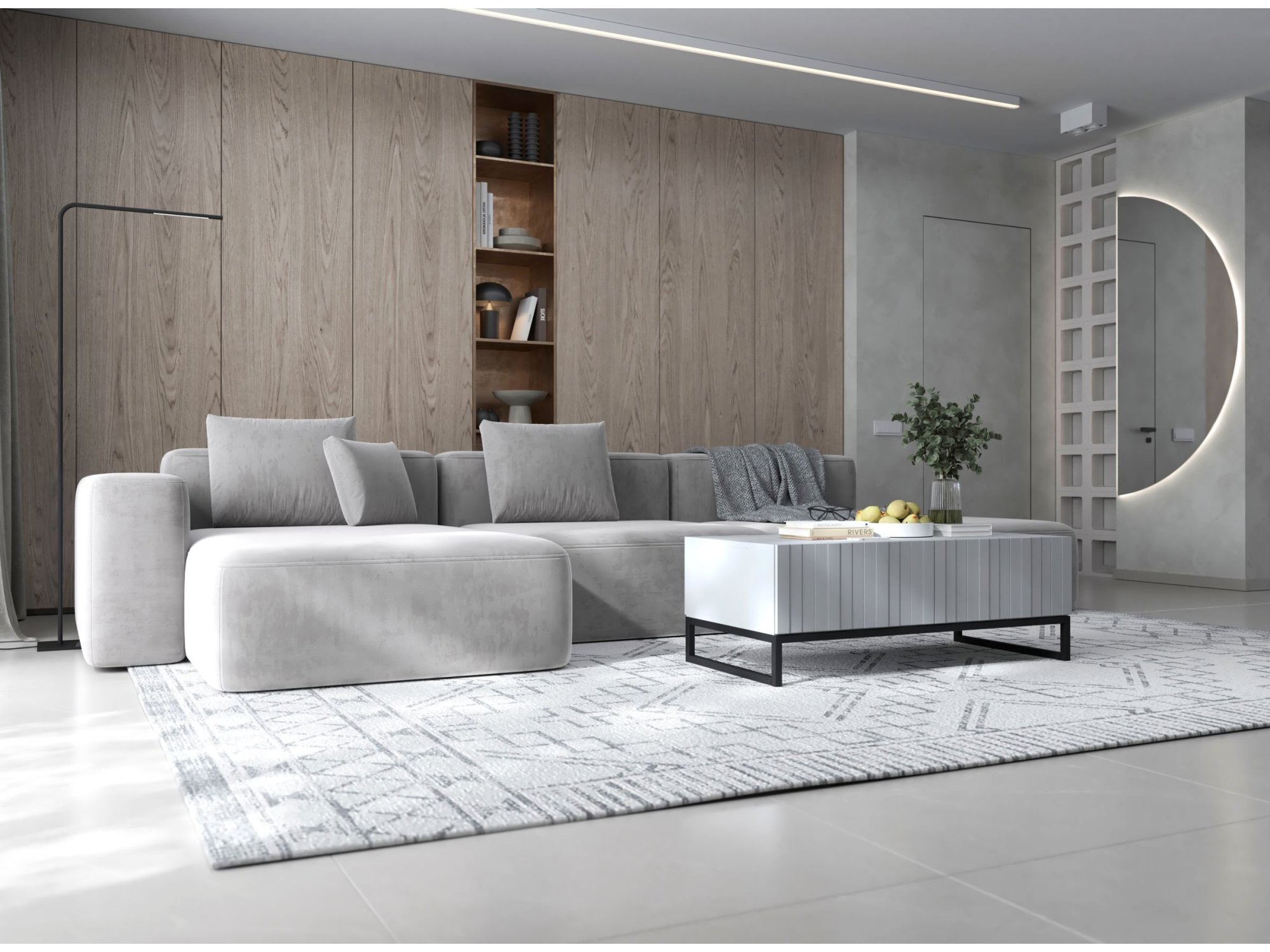 Stolik Kawowy Glamour ELPIS 110 cm, Biały Mat, Dobra Cena, Sklep Online | Meble Lindner