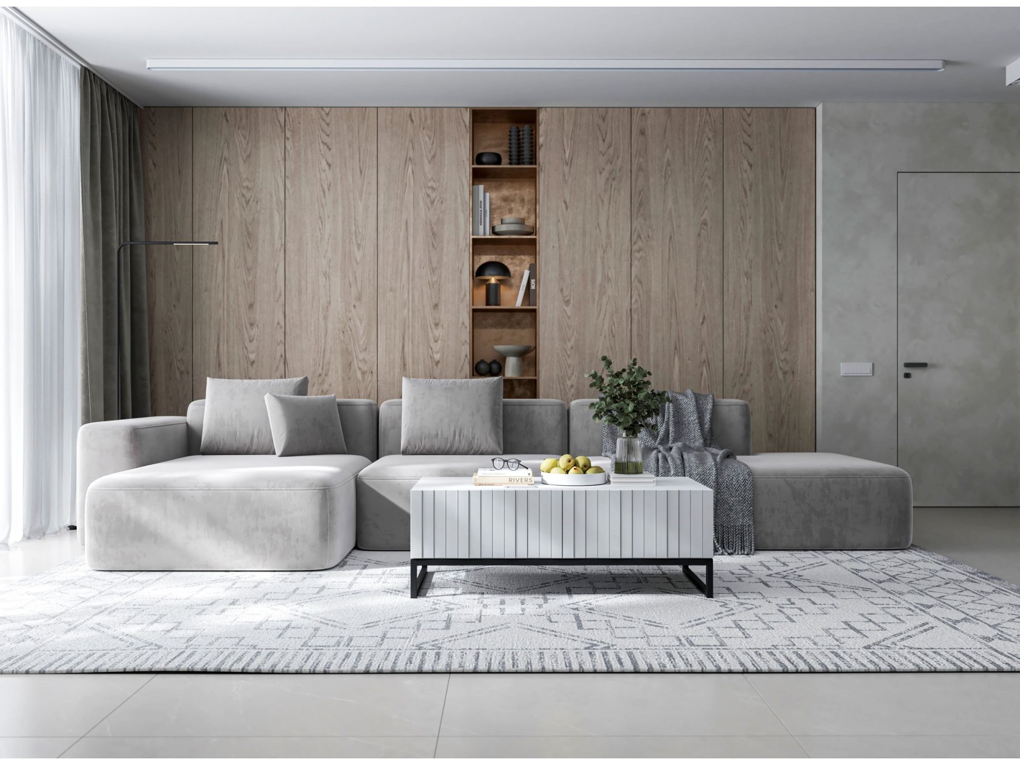 Stolik Kawowy Glamour ELPIS 110 cm, Biały Mat, Dobra Cena, Sklep Online | Meble Lindner