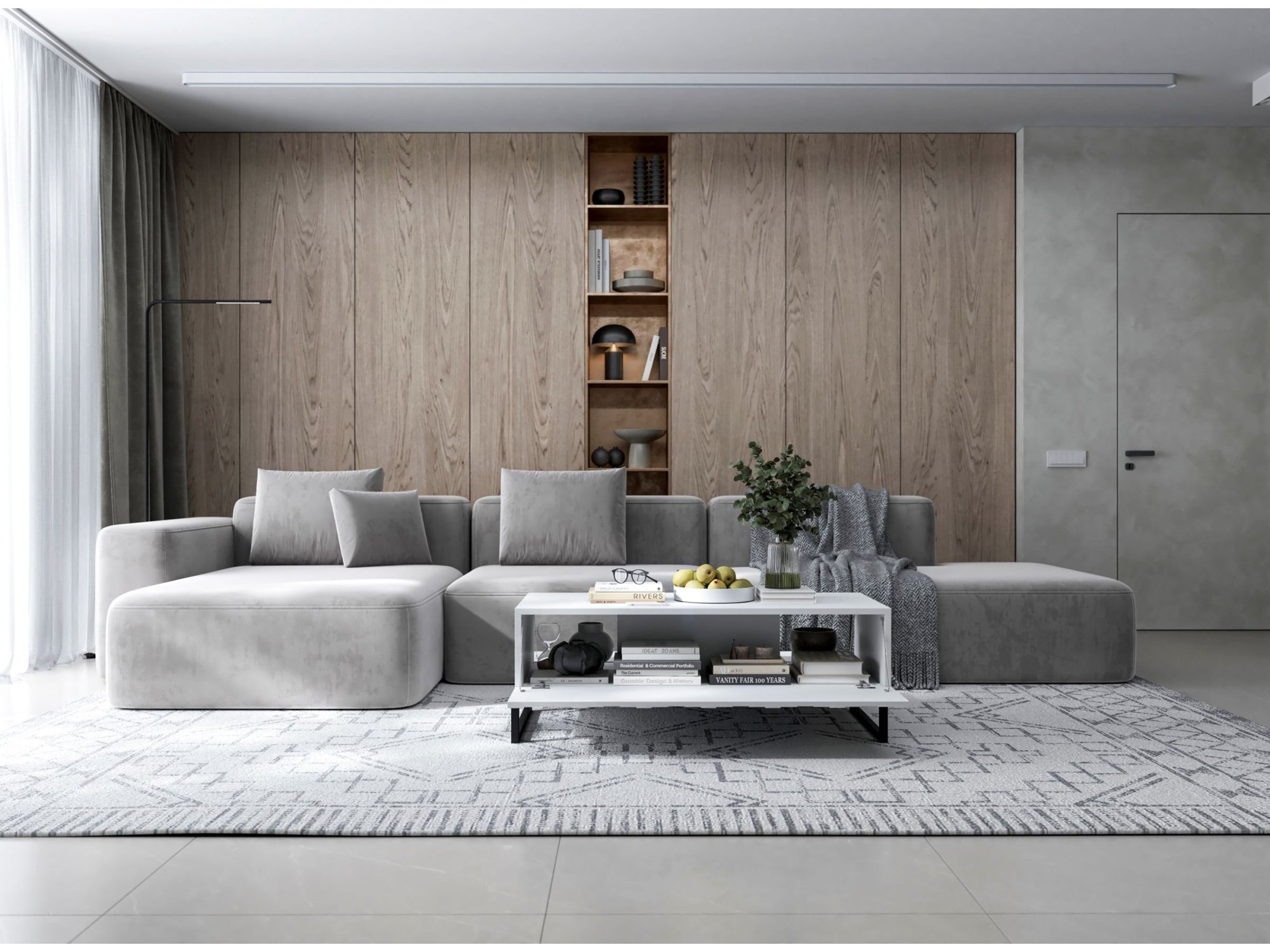 Stolik Kawowy Glamour ELPIS 110 cm, Biały Mat, Dobra Cena, Sklep Online | Meble Lindner