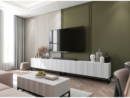 Stolik Kawowy Glamour ELPIS 110 cm, Biały Mat, Dobra Cena, Sklep Online | Meble Lindner