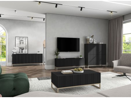 Stolik Kawowy Glamour ELPIS, Czarny Mat, Dobra Cena, Sklep Online | Meble Lindner