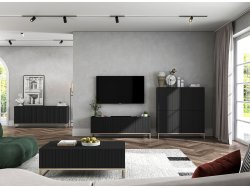 Stolik Kawowy Glamour ELPIS, Czarny Mat, Dobra Cena, Sklep Online | Meble Lindner