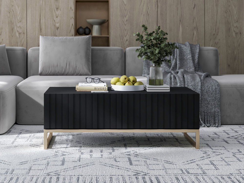 Stolik Kawowy Glamour ELPIS, Czarny Mat, Dobra Cena, Sklep Online | Meble Lindner