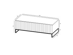 Stolik Kawowy Glamour ELPIS, Czarny Mat, Dobra Cena, Sklep Online | Meble Lindner