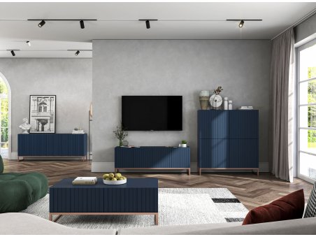 Stolik Kawowy Glamour ELPIS, Granatowy Mat, Dobra Cena, Sklep Online | Meble Lindner