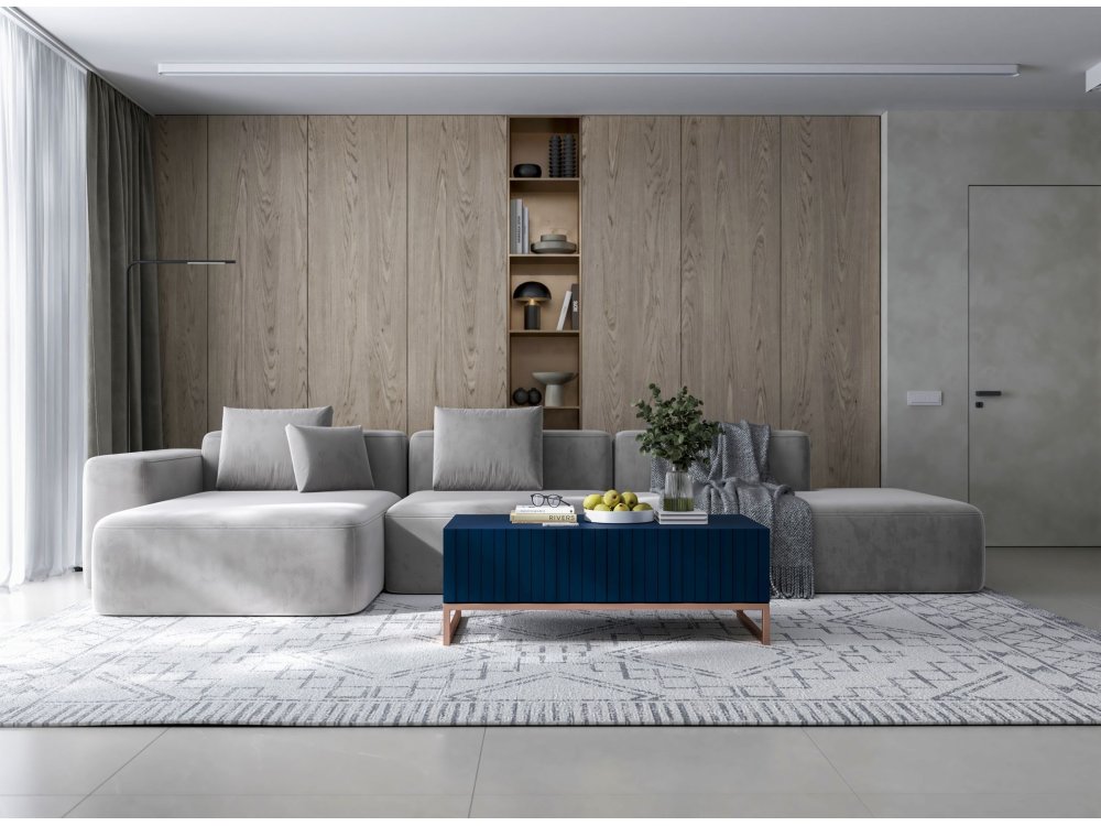 Stolik Kawowy Glamour ELPIS, Granatowy Mat, Dobra Cena, Sklep Online | Meble Lindner