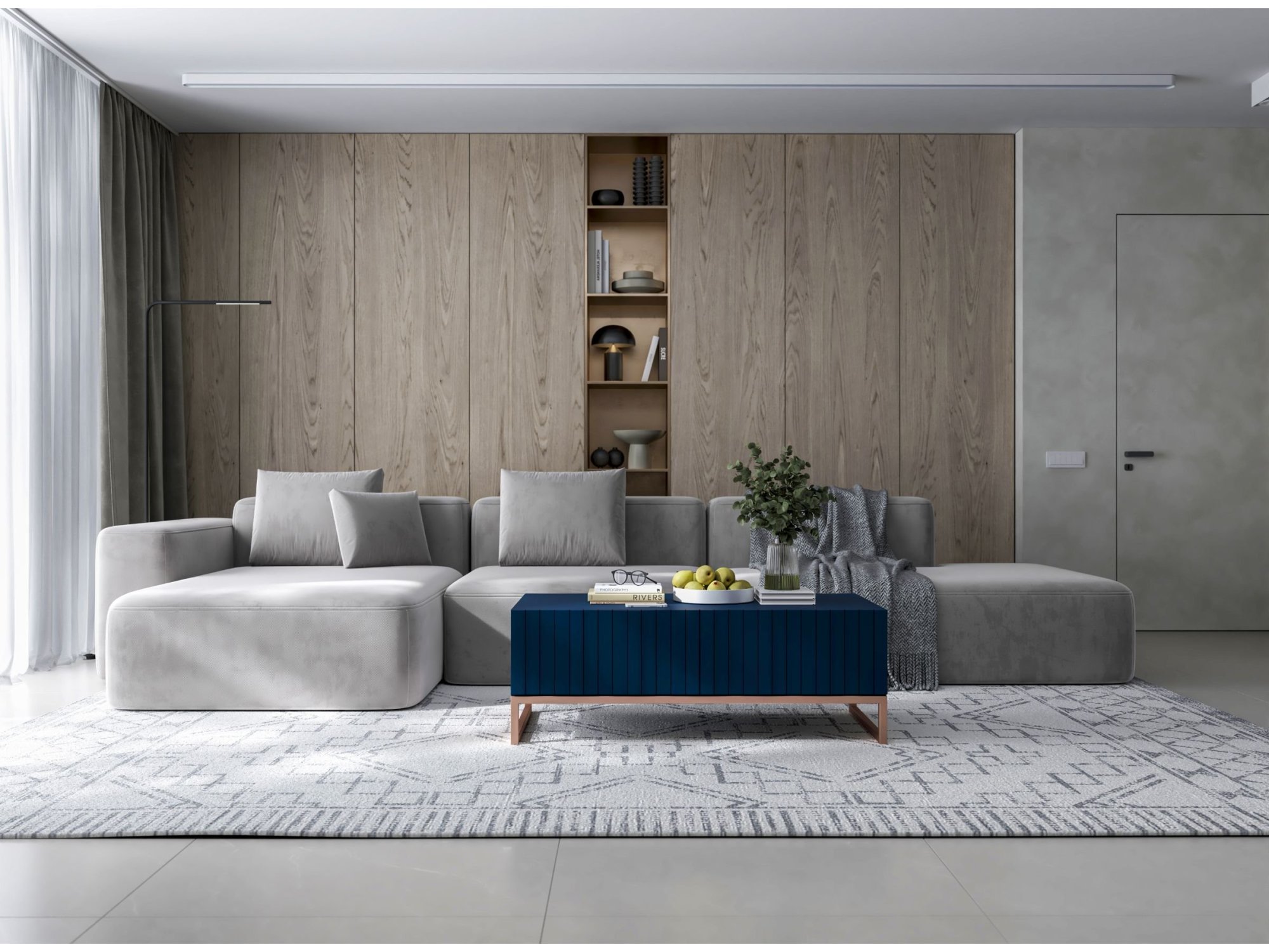 Stolik Kawowy Glamour ELPIS, Granatowy Mat, Dobra Cena, Sklep Online | Meble Lindner