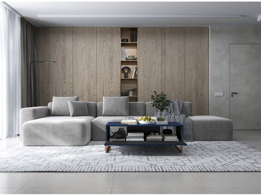 Stolik Kawowy Glamour ELPIS, Granatowy Mat, Dobra Cena, Sklep Online | Meble Lindner