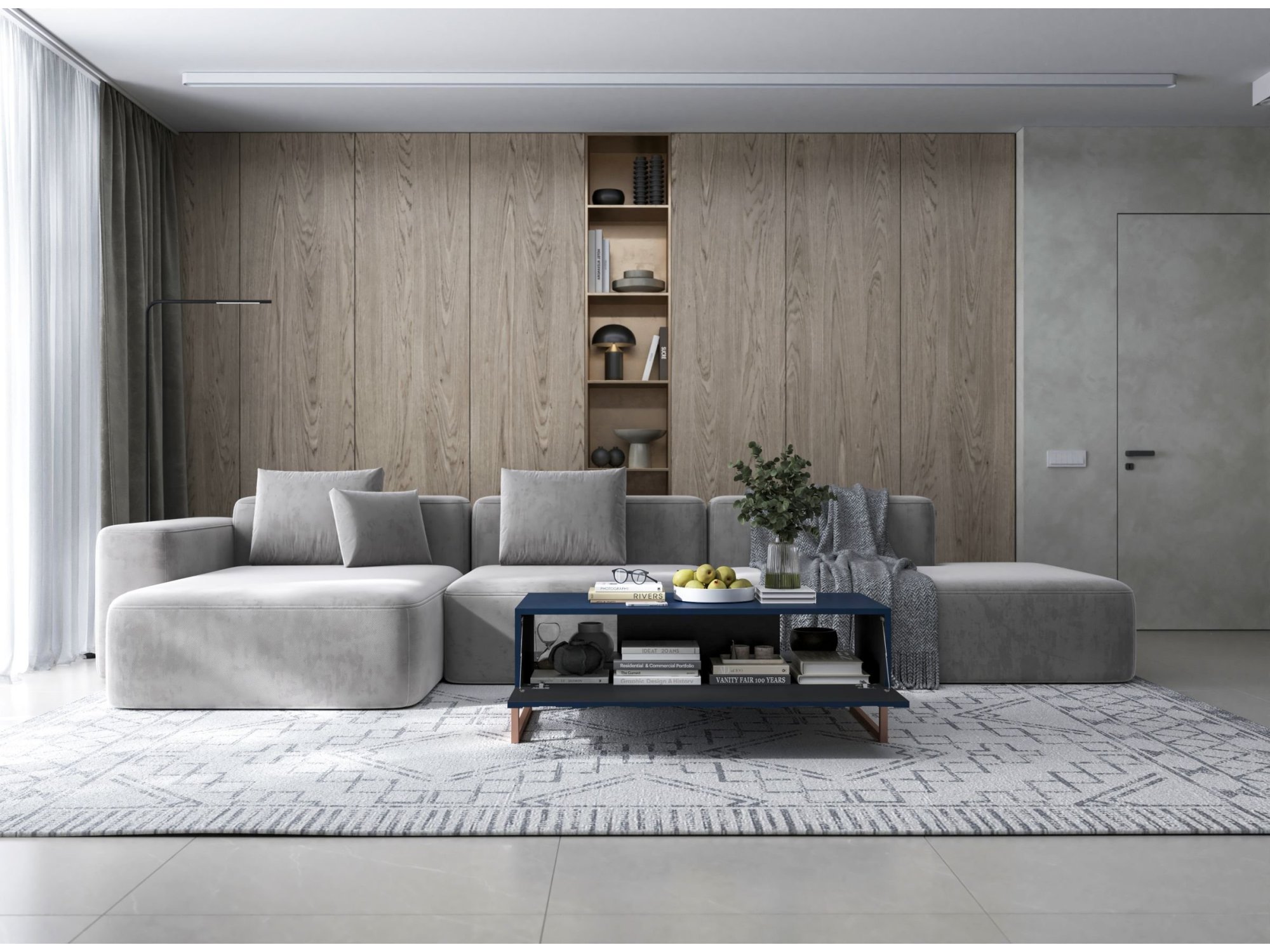 Stolik Kawowy Glamour ELPIS, Granatowy Mat, Dobra Cena, Sklep Online | Meble Lindner