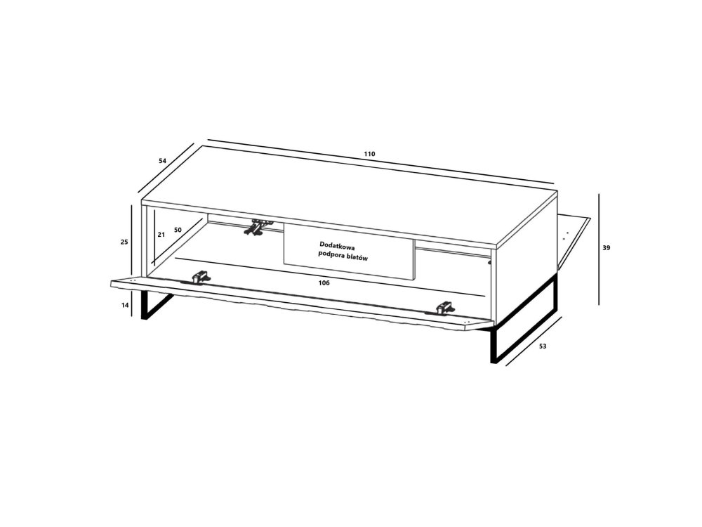 Stolik Kawowy Glamour ELPIS, Granatowy Mat, Dobra Cena, Sklep Online | Meble Lindner