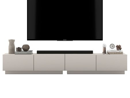 Stojąca szafka RTV Loft Industrialna ENJOY Kaszmir Mat 240 cm na cokole