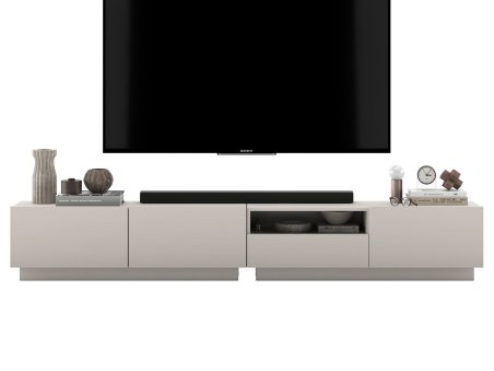 Stojąca szafka RTV Loft Industrialna ENJOY Kaszmir Mat 240 cm na cokole