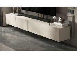 Wisząca Szafka RTV Loft Industrialna ENJOY Kaszmir Mat 240 cm, Dobra Cena | Meble Lindner