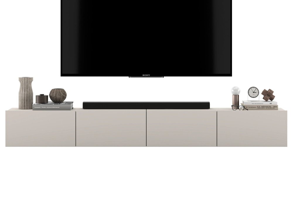 Wisząca Szafka RTV Loft Industrialna ENJOY Kaszmir Mat 240 cm, Dobra Cena | Meble Lindner
