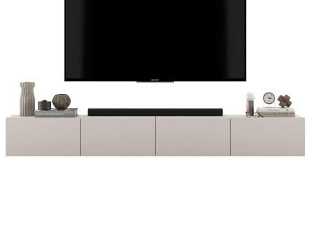 Wisząca szafka RTV Loft Industrialna ENJOY Kaszmir Mat 240 cm