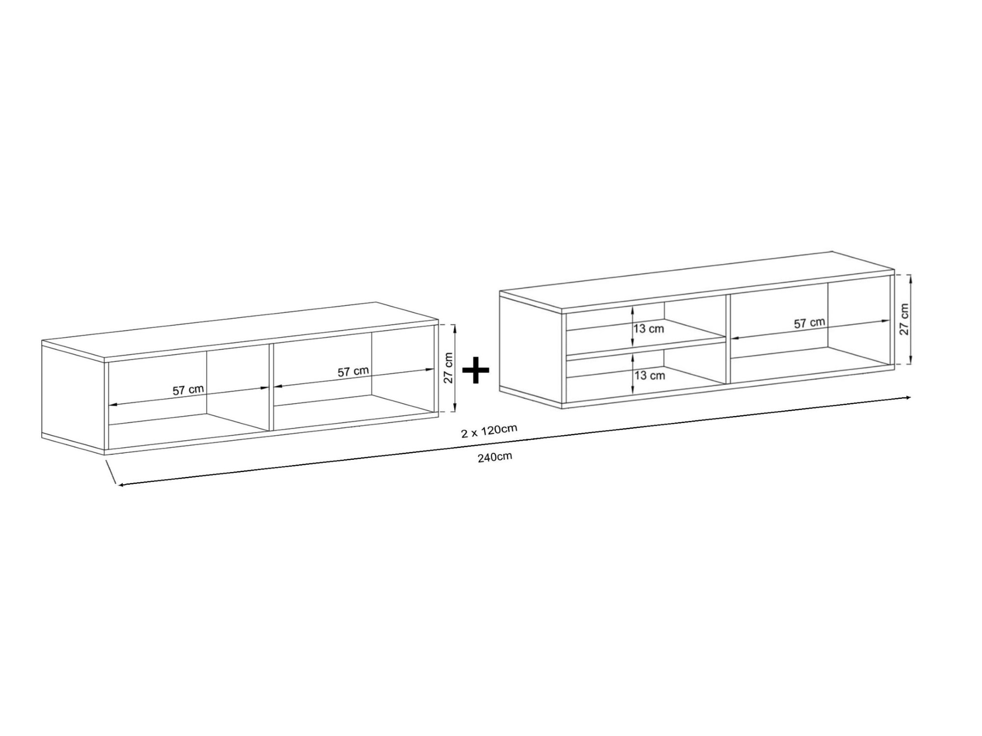 Wisząca Szafka RTV Loft Industrialna ENJOY Dąb Artisan Mat 240 cm, Dobra Cena, Sklep Online | Meble Lindner
