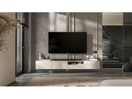 Wisząca szafka RTV Loft Industrialna ENJOY Kaszmir Mat 240 cm2