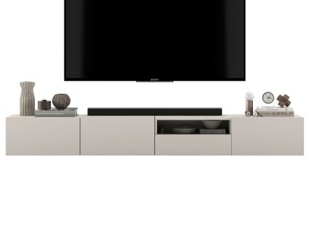 Wisząca szafka RTV Loft Industrialna ENJOY Kaszmir Mat 240 cm