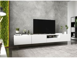 Wisząca Szafka RTV ENJOY Loft, Biala, 240 cm Zestaw 2 x 120 cm, z Szufladą, Dobra Cena, Sklep Online | Meble Lindner