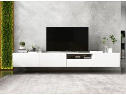 Wisząca Szafka RTV ENJOY Loft, Biala, 240 cm Zestaw 2 x 120 cm, z Szufladą, Dobra Cena, Sklep Online | Meble Lindner