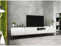 Szafka RTV ENJOY Loft, Biała, 240 cm Zestaw 2 x 120 cm, z Szufladą, Dobra Cena, Sklep Online | Meble Lindner