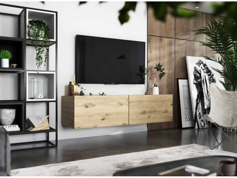 Wisząca Szafka RTV ENJOY Loft Industrialna 120 cm kolor biały MAT