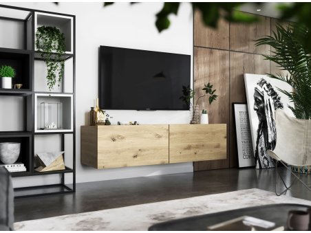 Wisząca Szafka RTV ENJOY Loft Industrialna 120 cm kolor biały MAT3