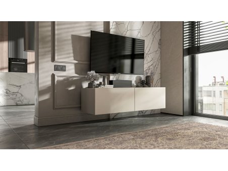 Wisząca szafka RTV Loft Industrialna ENJOY Kaszmir Mat 120 cm3