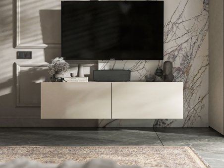 Wisząca szafka RTV Loft Industrialna ENJOY Kaszmir Mat 120 cm1