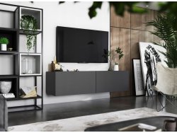 Wisząca Szafka RTV ENJOY Loft Industrialna 120 cm kolor grafit MAT