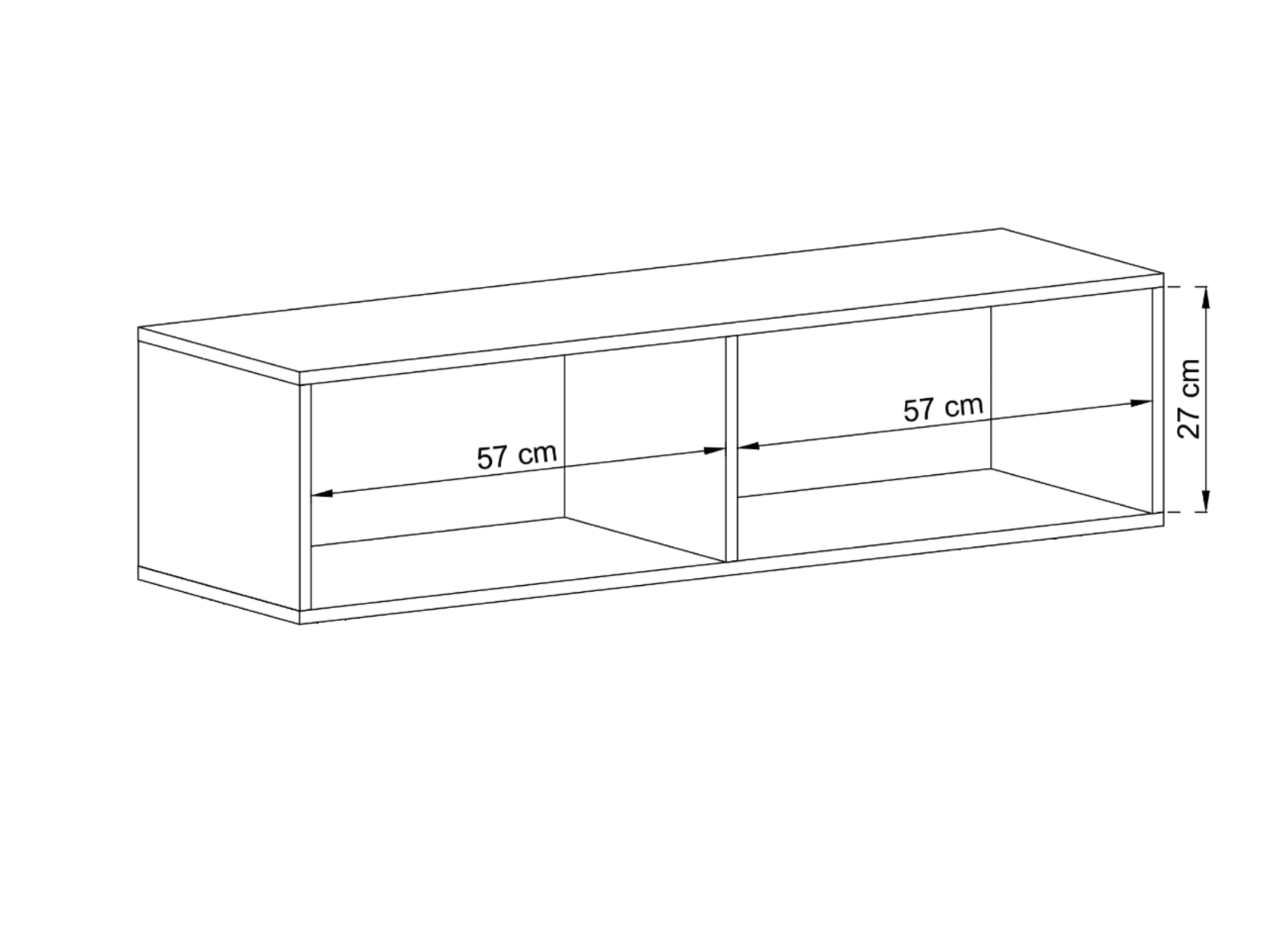 Wisząca Szafka RTV ENJOY Biała 120 cm, Loft/Industrialna, Dobra Cena, Sklep Online | Meble Lindner