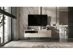 Wisząca Szafka RTV Loft Industrialna ENJOY Kaszmir Mat 120 cm, Dobra Cena, Sklep Online | Meble Lindner