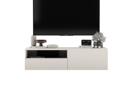 Wisząca szafka RTV Loft Industrialna ENJOY Kaszmir Mat 120 cm