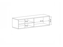 Wisząca Szafka RTV Loft Industrialna ENJOY Kaszmir Mat 120 cm, Dobra Cena, Sklep Online | Meble Lindner
