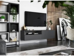 Wisząca Szafka RTV ENJOY Loft Industrialna szuflada 120 cm kolor grafit MAT