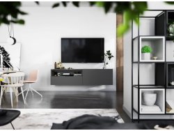 Wisząca Szafka RTV ENJOY Loft Industrialna szuflada 120 cm kolor grafit MAT