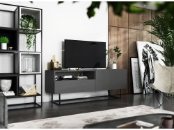 Szafka RTV ENJOY Loft Industrialna szuflada 120 cm stelaż kolor grafit