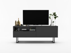 Szafka RTV ENJOY Loft Industrialna szuflada 120 cm stelaż kolor grafit