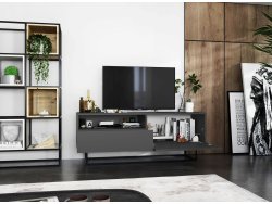 Szafka RTV ENJOY Loft Industrialna szuflada 120 cm stelaż kolor grafit