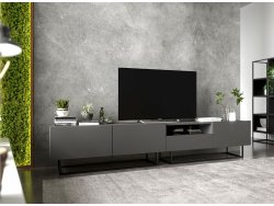 Szafka RTV ENJOY Loft Industrialna szuflada 120 cm stelaż kolor grafit