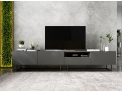 Szafka RTV ENJOY Loft Industrialna szuflada 120 cm stelaż kolor grafit