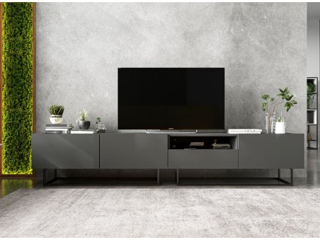 Szafka RTV ENJOY Loft Industrialna szuflada 120 cm stelaż kolor grafit