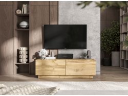 Stojąca Szafka RTV Loft Industrialna ENJOY Dąb Artisan Mat 120 cm na cokole, Sklep Online | Meble Lindner