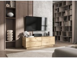 Stojąca Szafka RTV Loft Industrialna ENJOY Dąb Artisan Mat 120 cm na cokole, Sklep Online | Meble Lindner