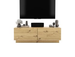 Stojąca Szafka RTV Loft Industrialna ENJOY Dąb Artisan Mat 120 cm na cokole, Sklep Online | Meble Lindner
